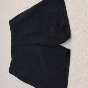 Jhane Barnes Men's Black Silk/Cotton Flat Front Shorts  32